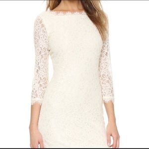 Diane Vonfurstenberg Quarter Sleeve Lace Dress